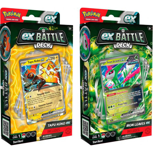 PREVENTA Tapu Koko Ex & Iron Leaves Ex Battle Decks c/2