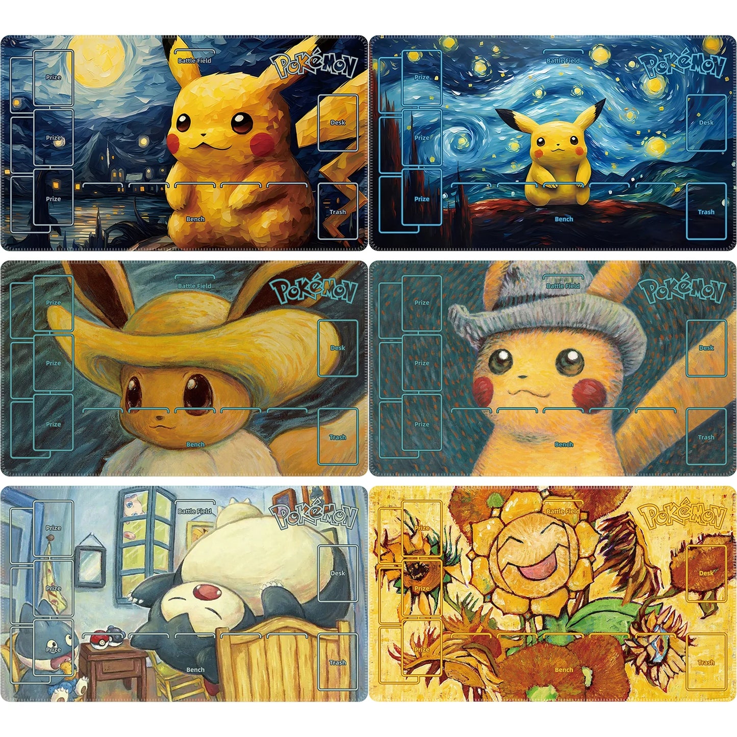 Pokemon Van Gogh Playmats